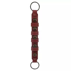 Christmas Holiday Faux Leather Jingle Bell Wall Decor / Door Handle Decor NEW